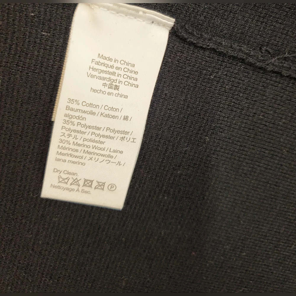 J. Crew Women's Blazer 365 Sophie Merino Wool Blend Swaeter Cardigan Black Sz XS